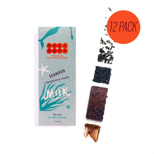 Antidote Chocolate BOX OF 12 MERMAID: SEAWEED + BLACK SESAME MILK CHOCOLATE  56%