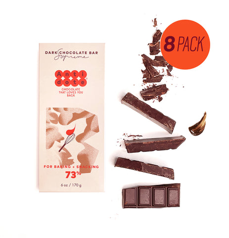 Antidote Chocolate BOX of 8 SUPREME: Bake + Snack 73%