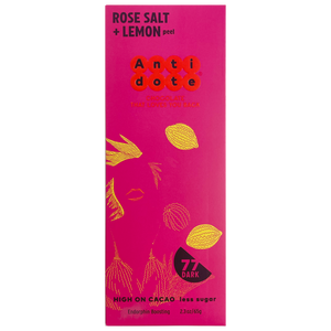 Antidote Chocolate HEBE: ROSE SALT + LEMON 77%