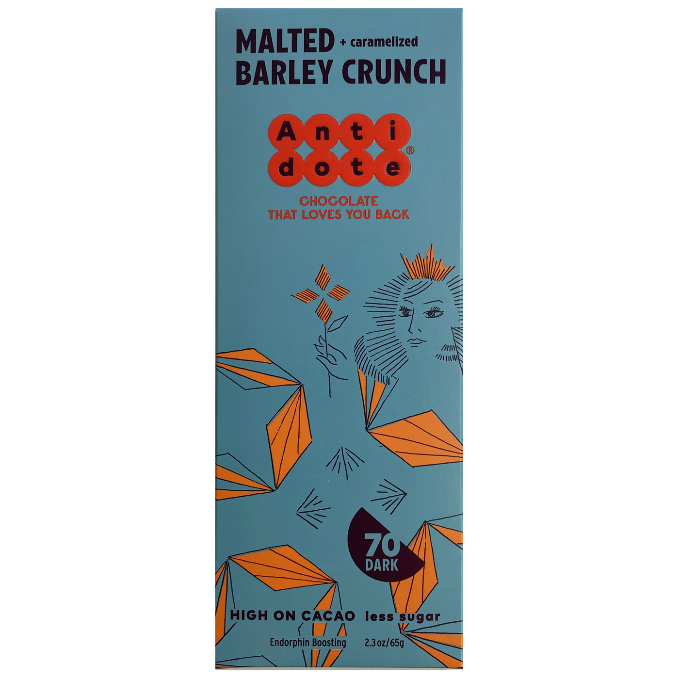 Antidote Chocolate QUEEN B: MALTED BARLEY CRUNCH 70%