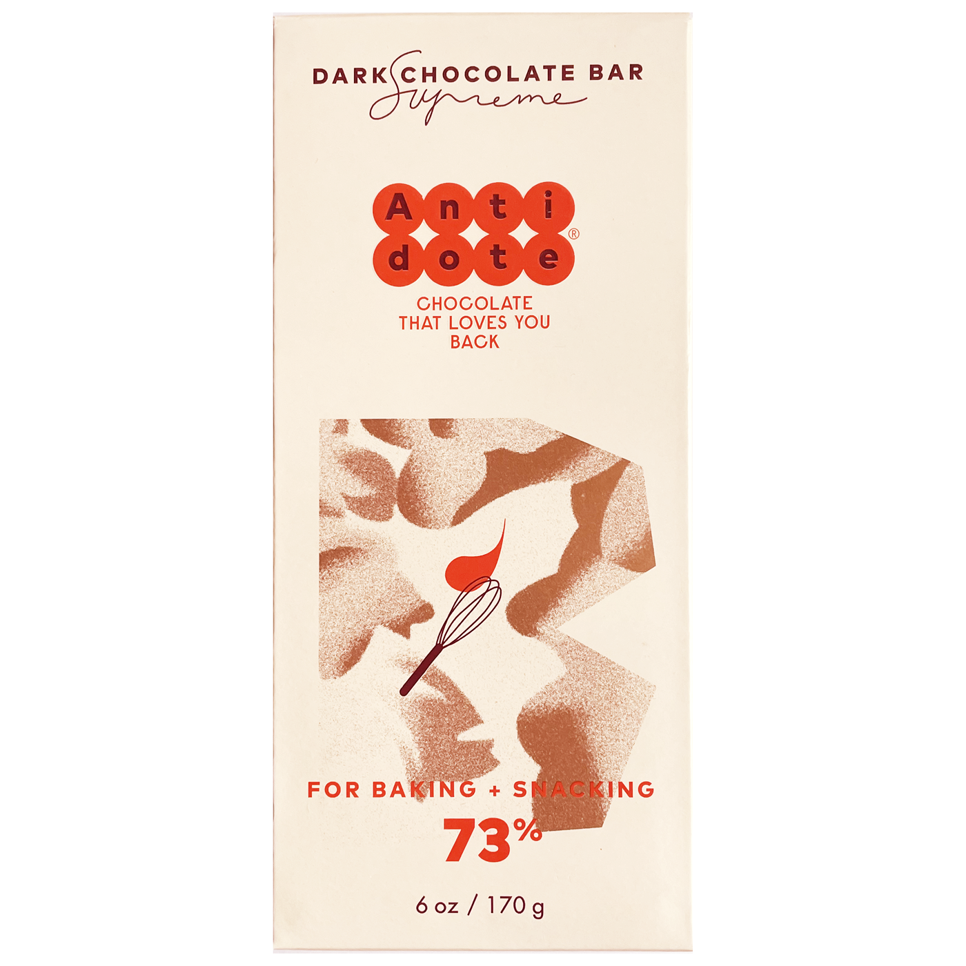 Antidote Chocolate SUPREME: Bake + Snack DARK CHOCOLATE 73%