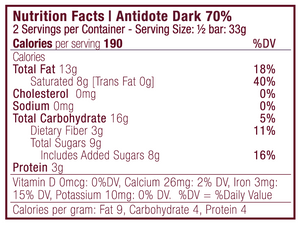 Antidote Chocolate QUEEN Q: QUINOA CRUNCH 70%